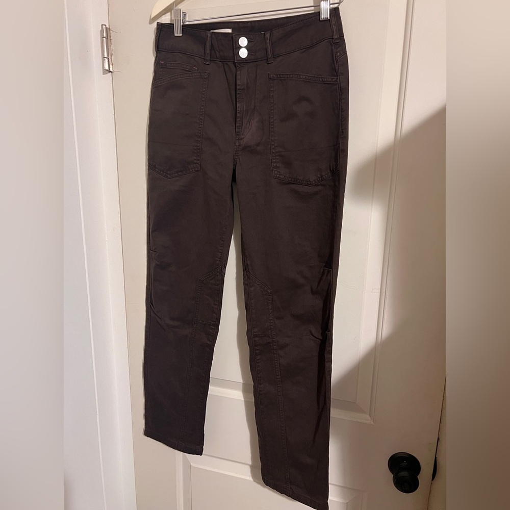 Pilcro Anthropologie The Wanderer Chocolate Brown Mid Rise Pants Fall Normcore‎ - Picture 4 of 7